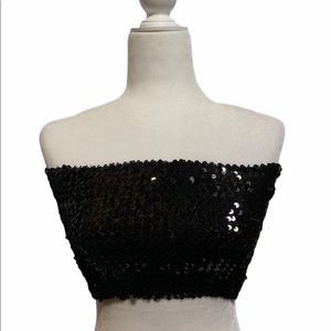 Forever 21 black sequin tube top